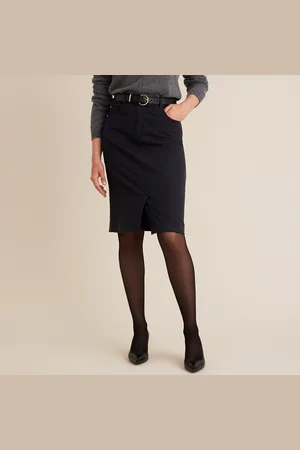 ANNE WEYBURN Gonna Dritta, Cotone Stretch, Media Lunghezza Donna Taglie 40 (IT) - 36 (FR)