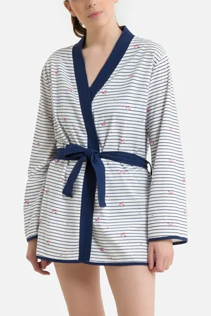 Dodo Accappatoio Kimono In Cotone, Eau Donna Taglie S