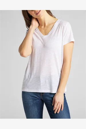 Lee T-shirt Maniche Corte, Scollo A V Donna Taglie S