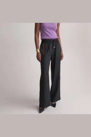 ANNE WEYBURN Pantaloni Larghi In Lino Donna Taglie 42 (IT) - 38 (FR)
