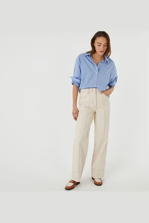 La Redoute Jeans Larghi, Vita Alta Donna Taglie 38 (IT) - 34 (FR)
