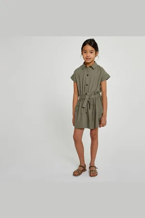 La Redoute Abito Con Bottoni E Cintura Bambina Taglie 5 anni - 108 cm