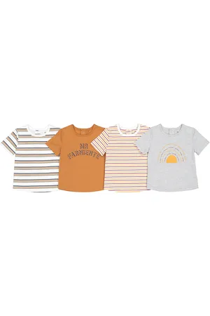 La Redoute Confezione Da 4 T-shirt Stampate In Cotone Bio Taglie 1 mese - 54 cm