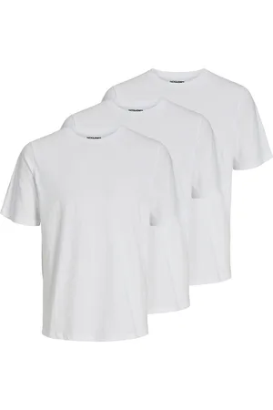 JACK & JONES Confezione Da 3 T-shirt Tinta Unita Girocollo Uomo Taglie XL