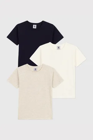 Petit Bateau Confezione Da 3 T-shirt A Maniche Corte In Cotone Bambino Taglie 5 anni - 108 cm