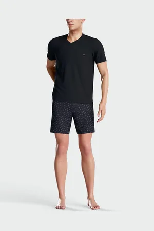 Eden Park Pigiama Corto Scollo A V, Maniche Corte In Cotone Uomo Taglie S