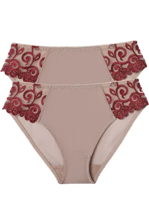 La Redoute Confezione Da 2 Slip In Tulle Tinta Unita E Tulle Ricamato Lyssa Donna Taglie 38/40 (IT) - 34/36 (FR)