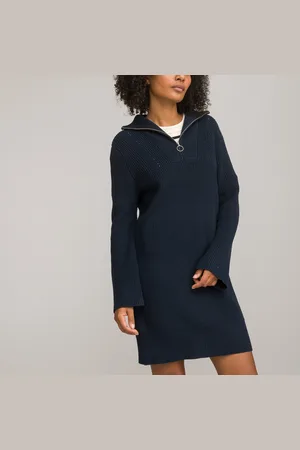 La Redoute Abito-pull Corto Collo Alto, Maniche Lunghe Donna Taglie S