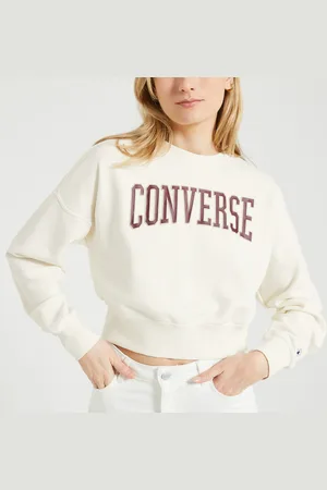 Converse Felpa Crop Girocollo Crew Donna Taglie XL