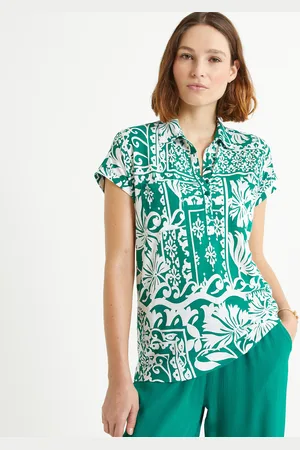 ANNE WEYBURN T-shirt Polo Stampata, Maniche Corte Donna Taglie 38/40 (IT) - 34/36 (FR)
