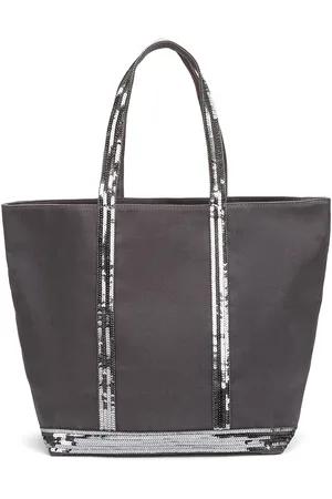 Borsa Tote L In Cotone E Paillettes