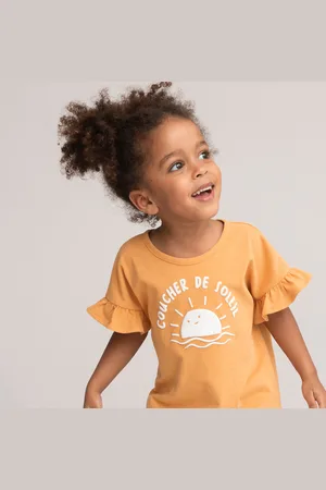 La Redoute Confezione Da 2 T-shirt A Maniche Corte Con Volant Bambina Taglie 3 mesi - 60 cm