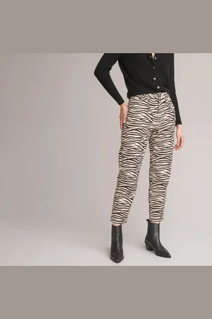 La Redoute Jeans Mom Vita Alta, Stampa Animalier Donna Taglie 38 (IT) - 34 (FR)