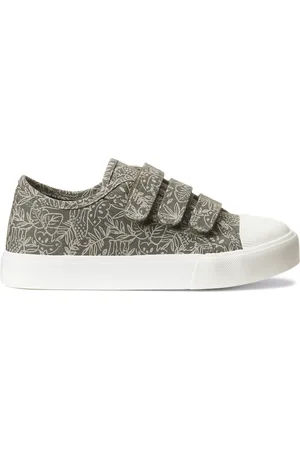 La Redoute Sneakers Patte A Strappo In Tela Stampa Foglie Bambino Taglie 30