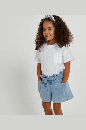 La Redoute Shorts A Righe In Denim Bambina Taglie 9 mesi - 71 cm