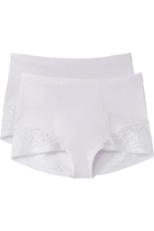 ANNE WEYBURN Confezione Da 2 Slip Alti In Cotone E Pizzo Donna Taglie 40 (IT) - 36 (FR)