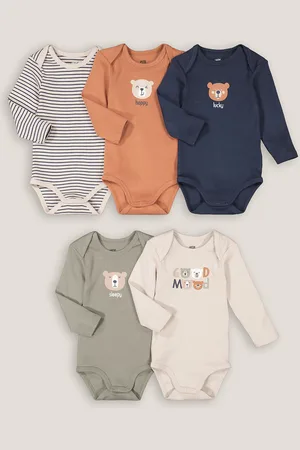 La Redoute Confezione Da 5 Body A Maniche Lunghe Con Motivi Di Animali Taglie 1 mese - 54 cm