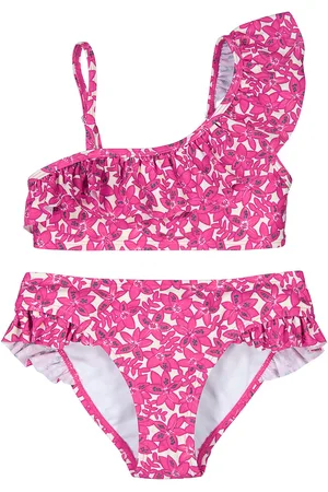 La Redoute Costume Da Bagno 2 Pezzi Con Volants, Stampa Floreale Bambina Taglie 4 anni - 102 cm