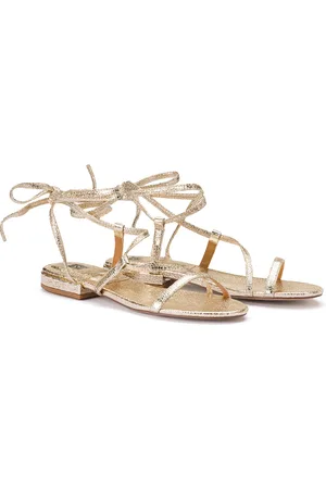 La Redoute Sandali Metallizzati, Laccetto Alla Caviglia Tacco Piatto Donna Taglie 37
