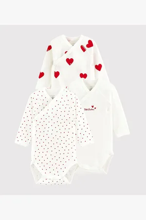 Petit Bateau Set Di 3 Body Con Apertura Incrociata Taglie 0 mesi - 50 cm