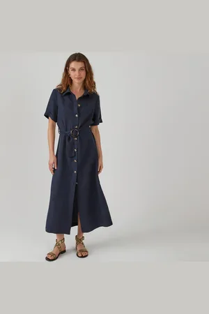 La Redoute Abito Chemisier Misto Lyocell Lino Signature Ophelie Donna Taglie 38 (IT) - 34 (FR)