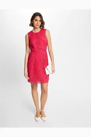 Morgan Abito Corto Dritto Pizzo Donna Taglie 40 (IT) - 36 (FR)