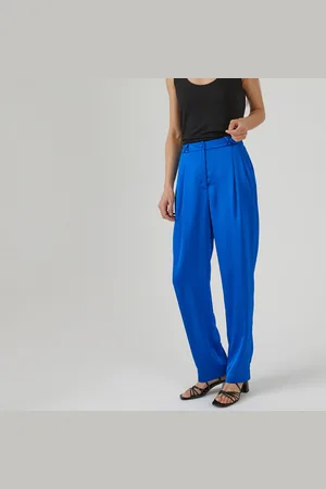 La Redoute Pantaloni Dritti Con Pinces, In Satin Donna Taglie 38 (IT) - 34 (FR)