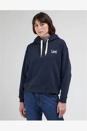 Lee Felpa Con Cappuccio Fantasia Davanti Donna Taglie S