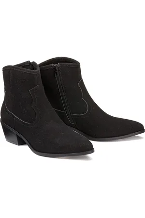 La Redoute Stivaletti Santiag Scamosciati Con Tacco Smussato Donna Taglie 36