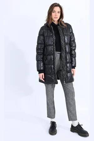 Molly Bracken Piumino Media Lunghezza Cappuccio E Cerniera Donna Taglie M