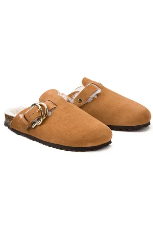 La Redoute Sabots Imbottite In Pelle Scamosciata Donna Taglie 36