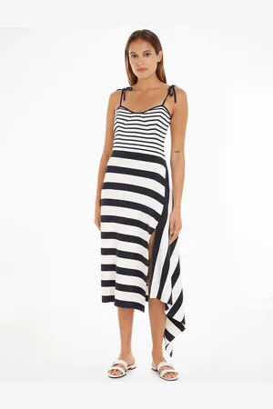 Tommy Hilfiger Abito A Righe Con Spalline Sottili Donna Taglie XS