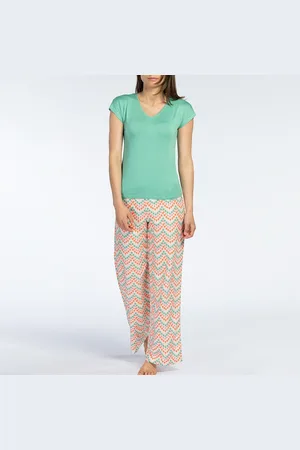 Melissa Brown Pigiama Maniche Corte In Viscosa Kilim Donna Taglie M