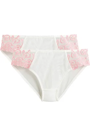 La Redoute Confezione Da 2 Slip In Tulle Tinta Unita E Tulle Ricamato Lyssa Donna Taglie 38/40 (IT) - 34/36 (FR)