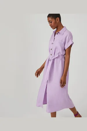 La Redoute Chemisier Misto Lino E Lyocell Donna Taglie 38 (IT) - 34 (FR)
