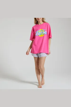 Barbie Pigiama Corto Oversize Donna Taglie S