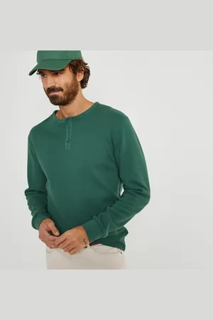 La Redoute T-shirt Scollo Tunisino, Maniche Lunghe Uomo Taglie S