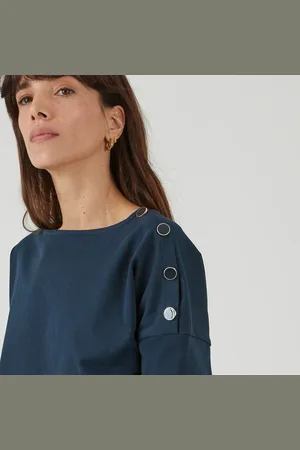 La Redoute T-shirt Scollo A Barchetta Volume Loose, Signature Aimie Donna Taglie XS