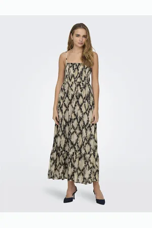 ONLY Abito Lungo Stampato Con Spalline Sottili Donna Taglie XS