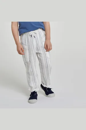 La Redoute Pantaloni Da Jogging A Righe In Cotone Garzato Taglie 9 mesi - 71 cm