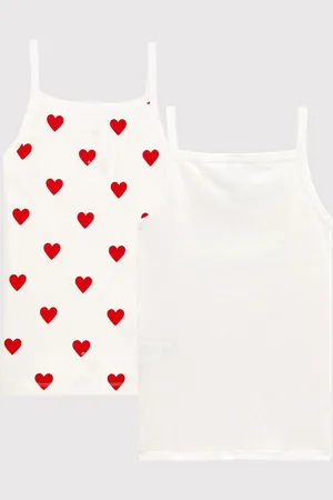 Petit Bateau Confezione Da 2 Top Intimi Con Spalline Bambina Taglie 4 anni - 102 cm