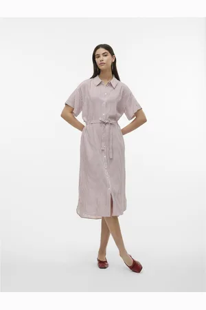 VERO MODA Abito Chemisier A Righe Da Annodare Donna Taglie XS