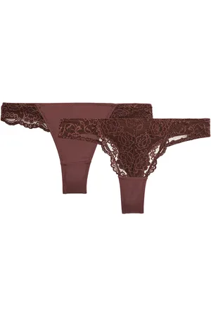 ANNE WEYBURN Confezione Da 2 Tanga In Pizzo E Microfibra Anthea Donna Taglie 38 (IT) - 34 (FR)