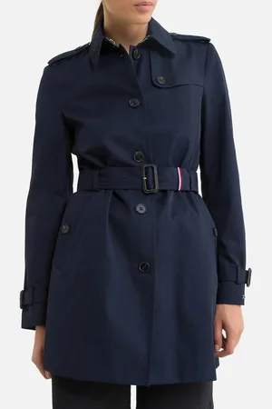 Tommy Hilfiger Trench Media Lunghezza Chiusura Con Bottoni, Mezza Stagione Donna Taglie S