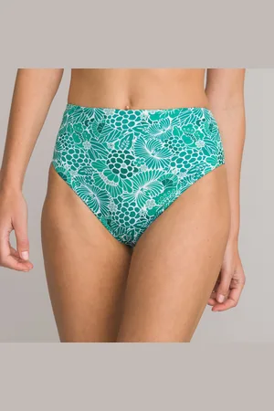 La Redoute Slip Bikini A Vita Alta, Fantasia Fiori Donna Taglie 46 (IT) - 42 (FR)