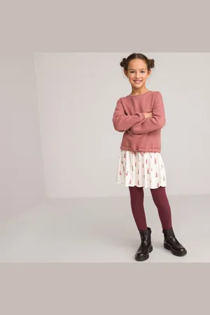 La Redoute Abito Maniche Lunghe Effetto 2 In 1 Bambina Taglie 10 anni - 138 cm