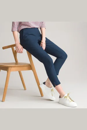 ANNE WEYBURN Pantaloni Dritti 7/8, Lino E Cotone Donna Taglie 42 (IT) - 38 (FR)