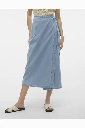 VERO MODA Gonna Portafoglio In Denim Donna Taglie M