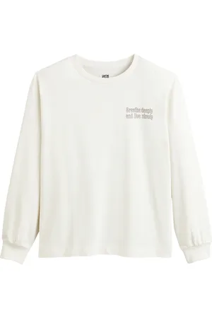 La Redoute T-shirt Maniche Lunghe Con Scritta Bambina Taglie 12 anni - 150 cm