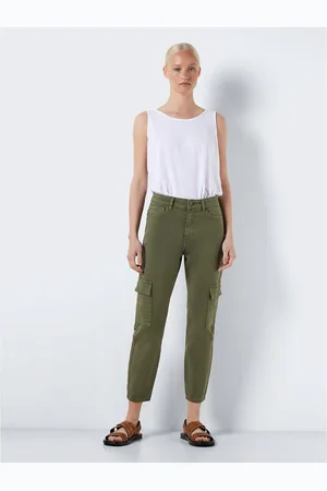 Noisy May Pantaloni Cargo, Vita Alta Donna Taglie 40 (IT) - W26 L32 (US)